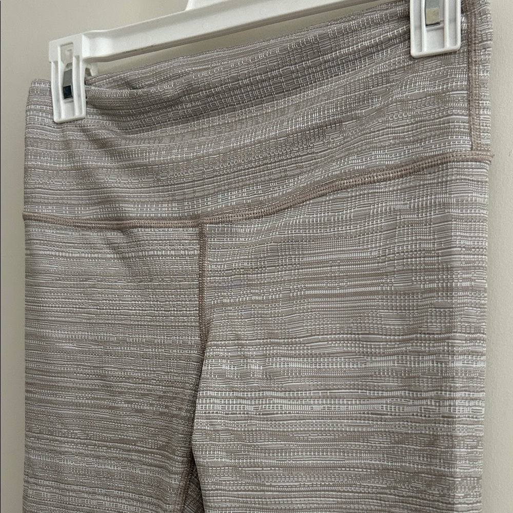 Athleta Gray Striped Leggings